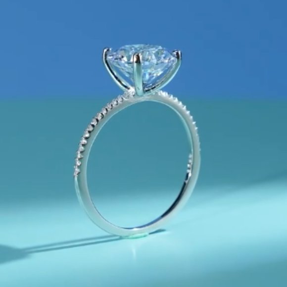 Luxury Sterling Silver Engagement Ring 3CT - Picture 10 of 13